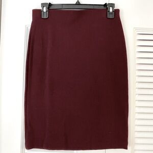Philosophy Stretchy High-Waist Burgundy Pencil Skirt, Size 4